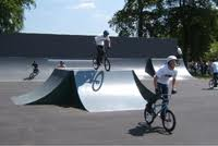 Park with BMX riders
